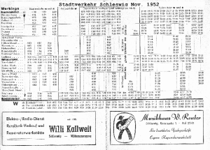 Fahrplan von 1952.